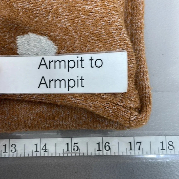 Lucky Brand Sweater Pullover Polka Dot Balloon Sleeves Brown White Size Small S - Picture 13 of 13